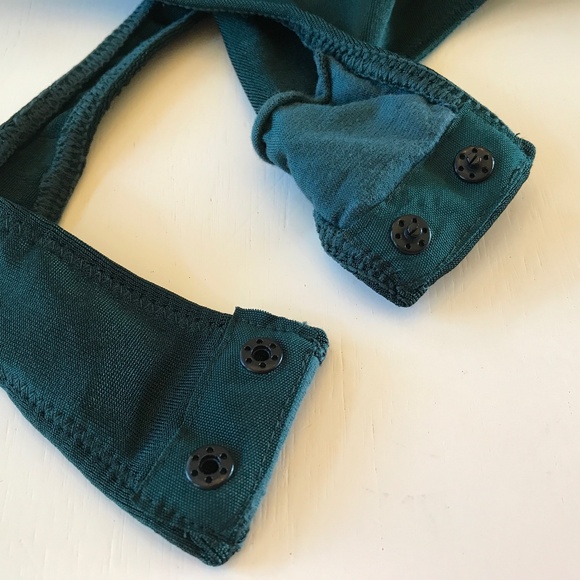 FREE PEOPLE DEEP V GREEN TURNT BODYSUIT - Picture 13 of 14